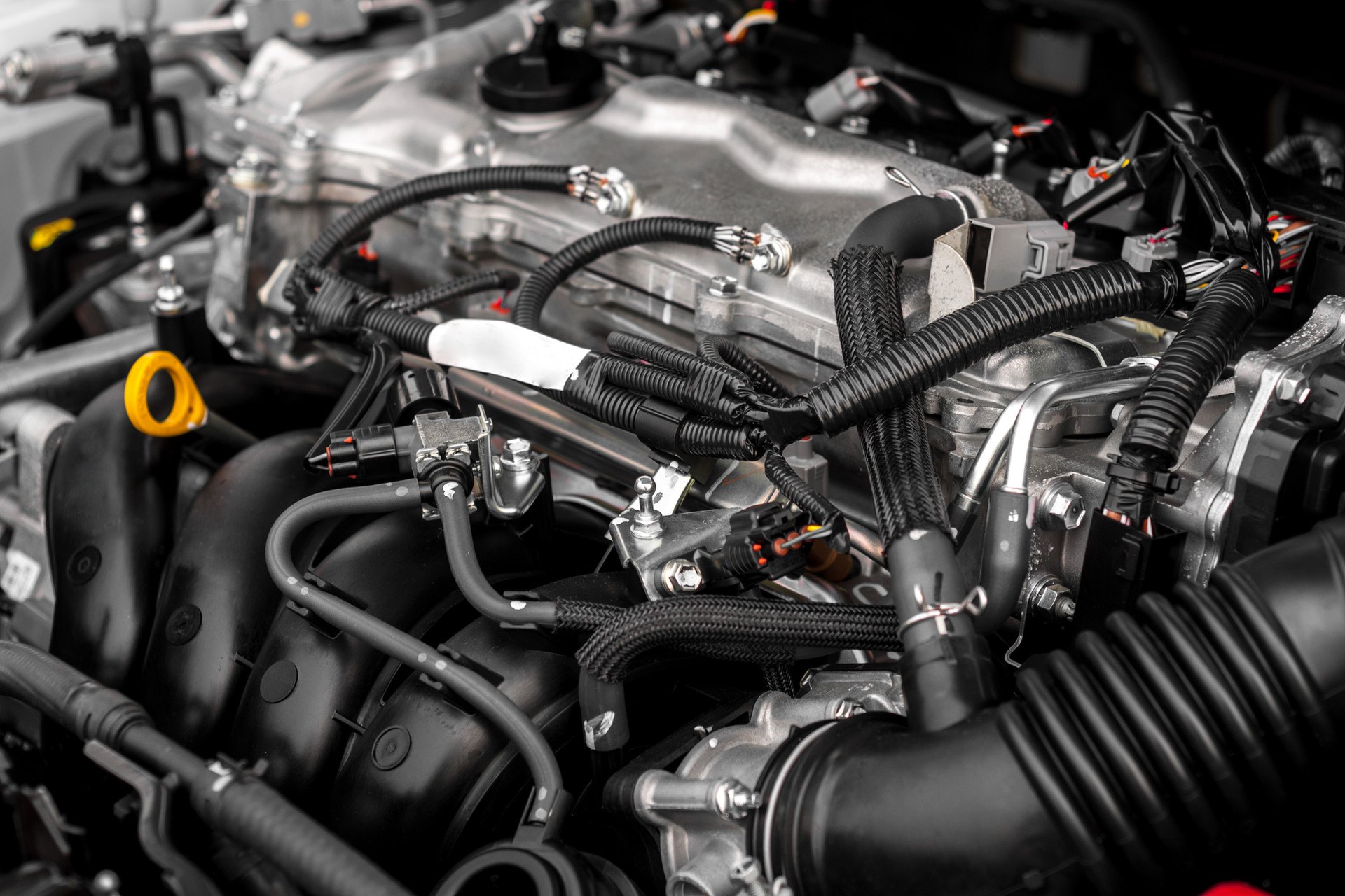 Close-up of a clean, professionally serviced car engine